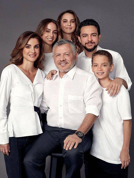 La familia real de Jordania en una imagen de Instagram B