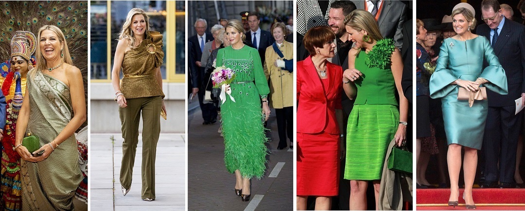 Maxima de Holanda vestidos color verde