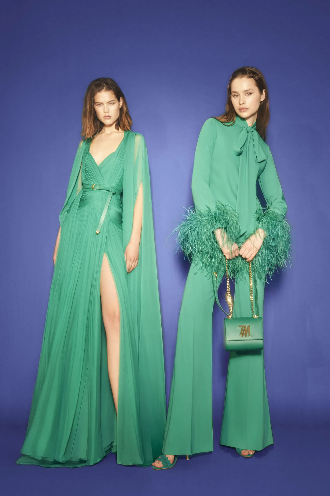 Zuhair Murad vestidos verde toque bohemio moderno